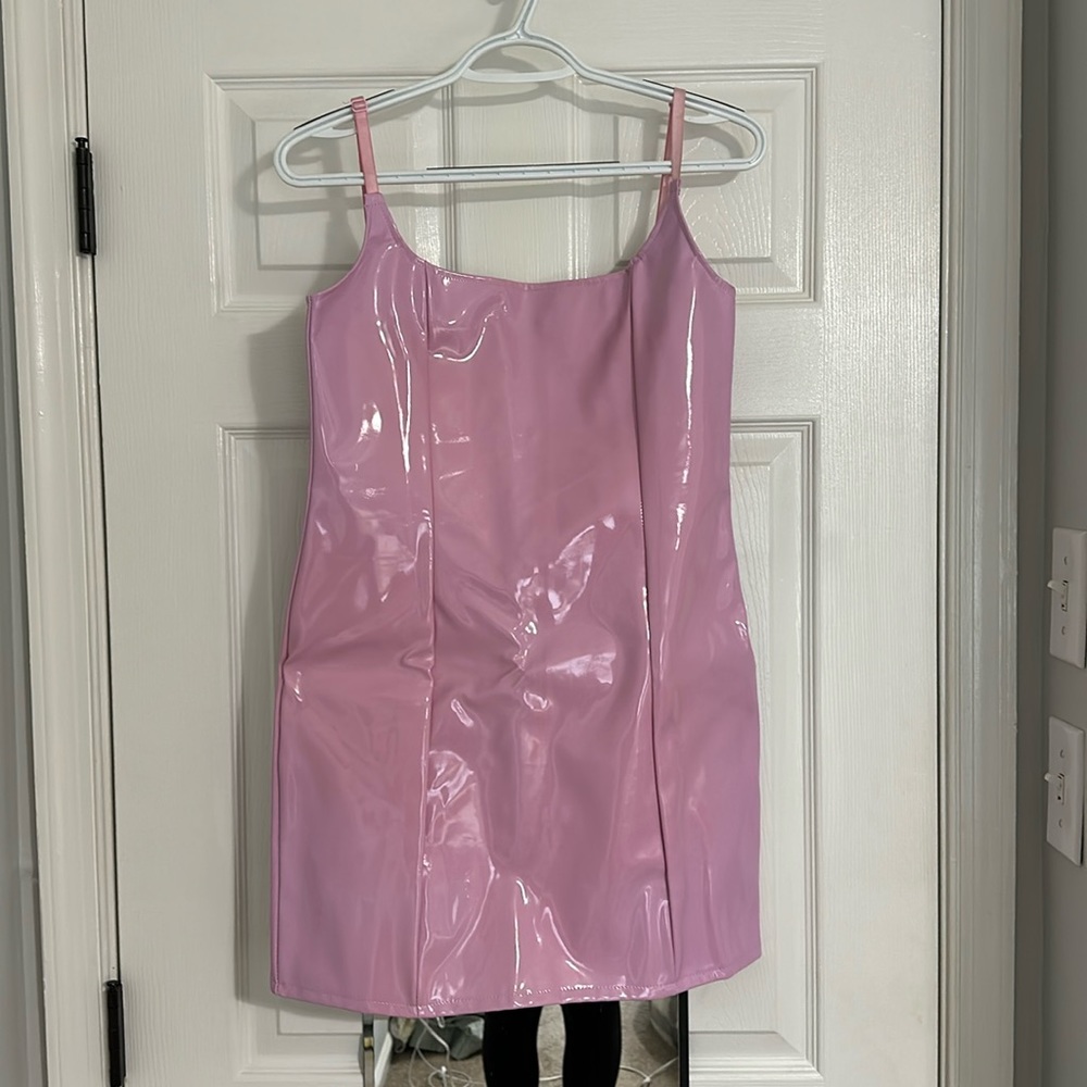 PLT Pink latex dress size 6